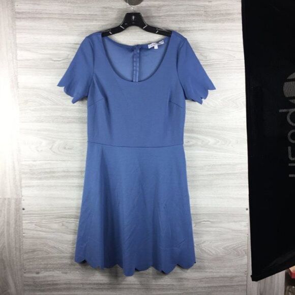 The Vanity Room Blue Flutter Sleeve A-Line Dress - Picture 3 of 6